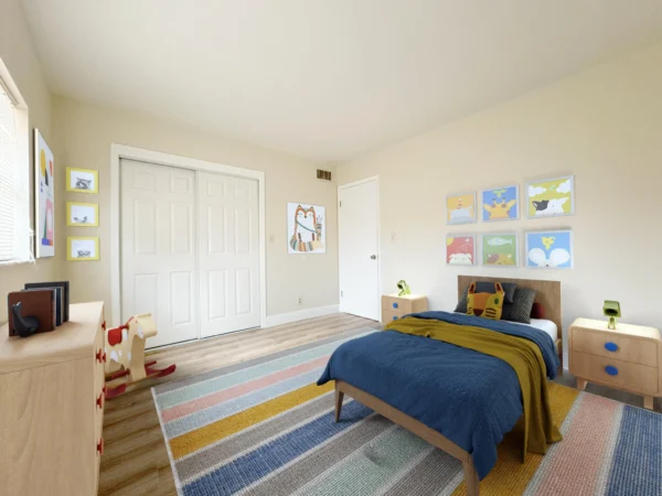 Staged Bedroom. Kid Breukelen Realty Group